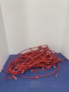 3' FT CAT5E PATCH CORD ETHERNET NETWORK CABLE RED - LOT OF 30 - Picture 1 of 2