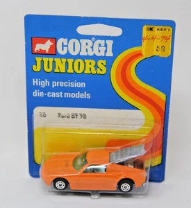 Corgi Juniors 1:64 Ford GT 70 Orange Made In Gt. Britain 1973 New on Card Rare - Picture 1 of 5