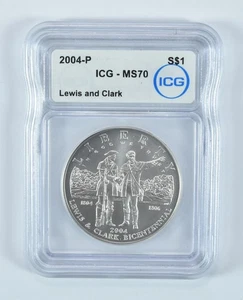 2004-P Lewis And Clark Commemorative Silver Dollar MS70 ICG *5500 - Picture 1 of 5