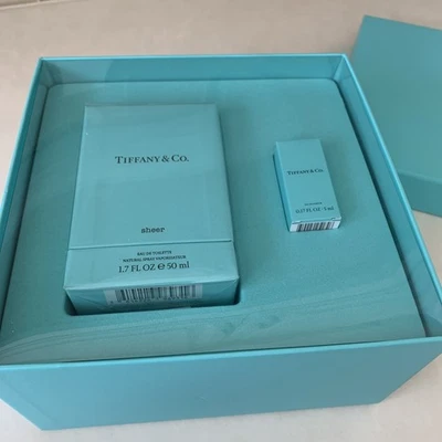 Tiffany & Co Sheer EAU De Toilette Parfum 1.7oz/50ml & Travel 0.17oz 5ml Set Box - Image 1 of 4