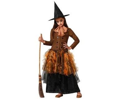 Disfraz de Bruja Marrón Atosa para Niña, Vestido Elegante y de Moda para Halloween Foto 1 de 4