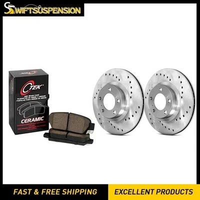 Front Disc Brake Pad Set Disc Brake Rotor C-Tek for Mercedes-Benz C350 2006-2007 - Image 1 of 4
