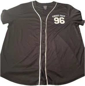 Camiseta de béisbol Ghost Face abotonada negra de doble cara para hombre talla XL - Imagen 1 de 7