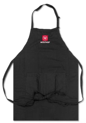 Wusthof Black Apron with Embroidered LOGO Adjustable Neck Strap 2 Pockets *RARE* - Image 1 of 4