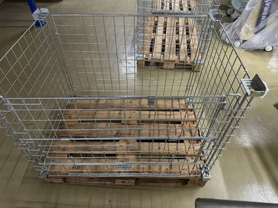 Wanzl Gitterrahmen Europalette Gitterbox Palettenaufsatz klappbar stapelfähig - Bild 1 von 3