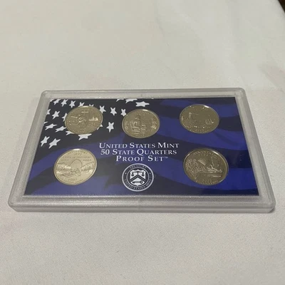2003 US Mint 50 State Quarters Proof Set 5-Coin Only DCAM Cameo Coins - Image 1 of 4