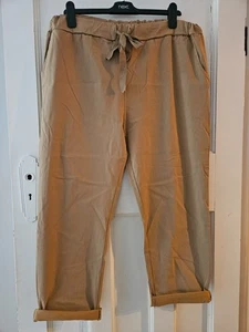Womens Lagenlook Italian Magic Pants Ladies Casual Stretch Jogger Style Trousers - Picture 1 of 6