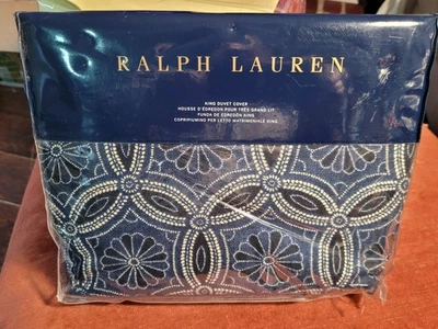 Capa de edredom Ralph Lauren King artesanal loft Moore 108 x 96 pol - Imagem 1 de 3