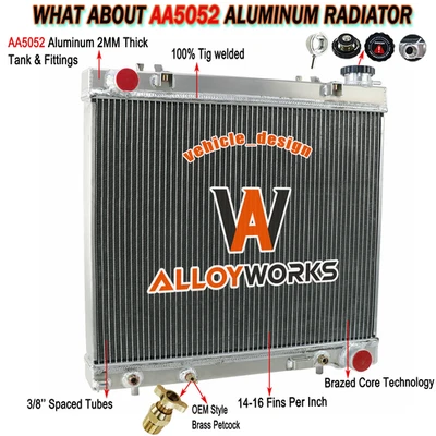 3Row Radiator For 2005-2007 Dodge Dakota Mitsubishi Raider 3.7L V6&4.7L V8 USA - Image 1 of 4