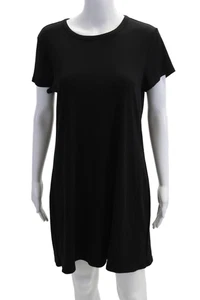 Athleta Damen T-Shirt Kleid Schwarz Rundhals Kurzarm Gr. XL - Bild 1 von 6