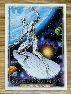 2024 SKYBOX Marvel Masterpieces Platinum Card #90 SILVER SURFER - Leather card! - Picture 1 of 2
