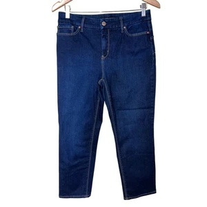 Chico's Jean Women 4 / 0 So Lifting Crop Ankle Tummy Control Slimming Dark Denim - Picture 1 of 7