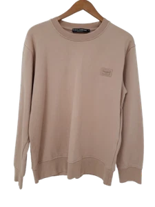 DOLCE & GABBANA Men's UK Size Large Light Beige 100% Cotton Sweatshirt Pre Loved - Picture 1 of 11