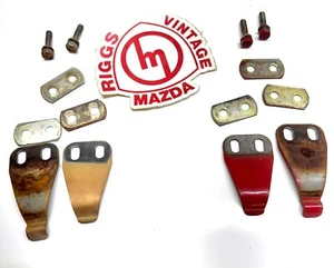 Mazda Rx2 616 Capella Sedan Rear Door Jam Hinge Latches Stoppers Hardware - Picture 1 of 2