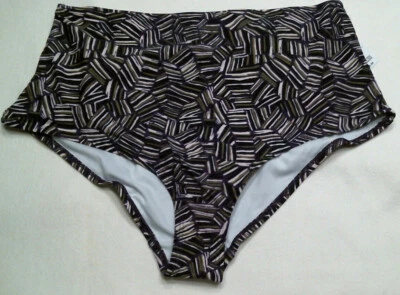 Jaclyn Smith Mix/Match, High Waist Bikini, Purple/Blk/Green, Regular Sizes, NWT  - Image 1 of 2