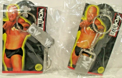 1999 New Sealed Vintage WCW NWO MISB Grey WCW Lanyard & Keychain Starline - Image 1 of 4