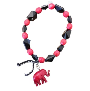 Tarina Tarantino bracelet Midnight Circus red elephant charm red black beads - Picture 1 of 8