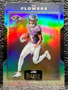 2024 Panini Select Football Score Select Throwback Silver Prizm - 8 Zay Flowers - Picture 1 of 2