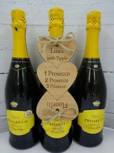 Unusual Personalised Birthday Gift Alcohol Wooden Keepsake Tag Unique Fun Funny - Picture 1 of 2