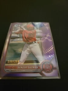 2022 Bowman Denzer Guzman #BCP-138 Purple Refractor /250 Angels - Picture 1 of 2