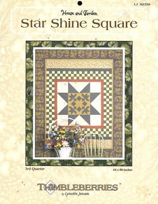 Thimbleberries #LJ 92359 Star Shine Square Quilt  64x80 in by Lynette Jensen - Image 1 of 2