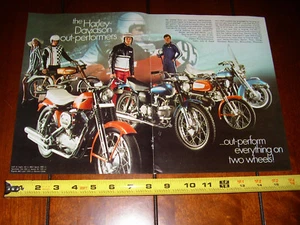 1969 HARLEY DAVIDSON SPORTSTER - ELECTRA GLIDE - ORIGINAL 2 PAGE AD - Bild 1 von 5