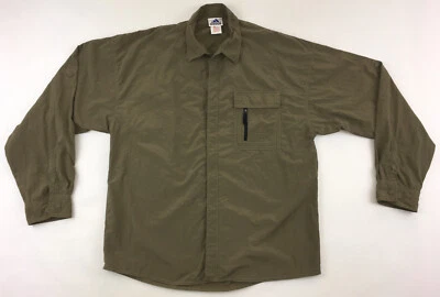 Adidas Adventure 2000 nylon over shirt button green shimmer vintage jacket L - Image 1 of 4