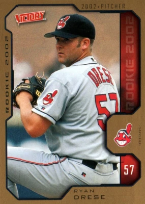 Ryan Drese, Rookie, P - Upper Deck / Victory, 2002 - Indians - #519, Gold - Image 1 of 4