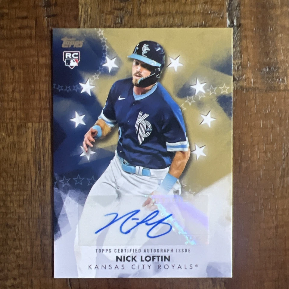 2024 Topps Series 1 Nick Loftin Rookie Auto Card BSA-LOF Kansas City Royals  - Image 1 of 2