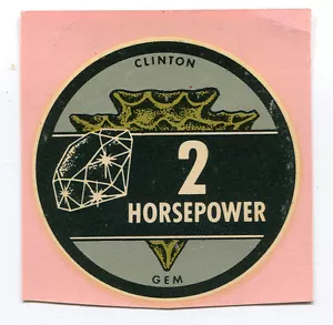 Clinton Motor 2 PS Edelstein Aufkleber aus altem Lagerbestand - Bild 1 von 1