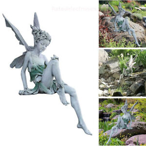 Beautiful Fairy Statue Tudor And Turek Sitting Garden Ornament Resin Craft
