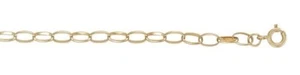 9ct Gold Oval Belcher Chain   Length 26"  5mm x 1mm Link 10.3gms  NEW  - Foto 1 di 1