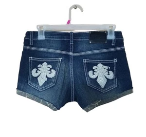 Pantalones Cortos de Jean RED RIVET Dobladillo Crudo Bling Talla 3 - Imagen 1 de 6
