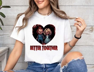 Chucky And Tiffany Valentine's Day T-shirt, Anti Valentine Day tshirt - Picture 1 of 4