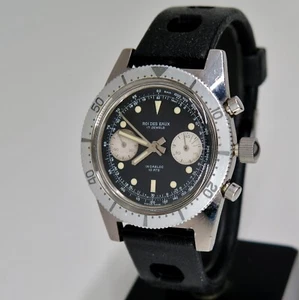 Cronógrafo ROI DES EAUX, reloj suizo de buceo 38 mm, cuerda manual landeron 248, años 70 - Imagen 1 de 14
