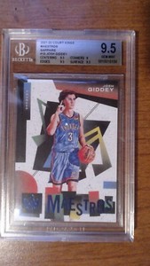 Josh Giddy OKC 2021 Panini Court Kings Maestros Sapphire /25 BGS 9.5
