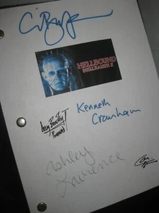 Hellbound Hellraiser II Signed Film Movie Script X5 Clive Barker Doug Bradley RP - Picture 1 of 1