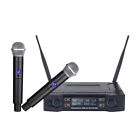 Pro 2 Channel UHF Wireless Dual Microphone Cordless Handheld Mic System For Home