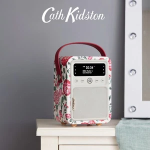 Cath Kidston Monty DAB/DAB + Radio with Bluetooth Speaker - Strawberry Garden - Picture 1 of 7