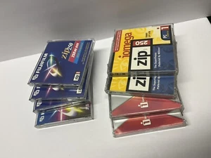 Zip Disk 250mb Lot of 8 - Some Used Some Probably Not - Picture 1 of 3