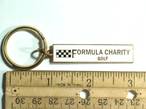 Formula Racing Keychain, _ Charity Golf Event Sponsor Checkered Flag k/c - Picture 1 of 1