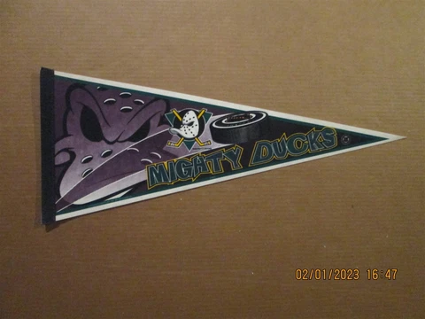 NHL Anaheim Mighty Ducks Vintage Circa 1990's Team Logo Hockey Pennant #1 Cover
