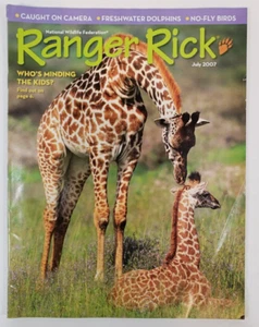 Ranger Rick July 2007 Vol 41 No 7 Giraffes Freshwater Dolphins Kakapo Bird - Picture 1 of 18