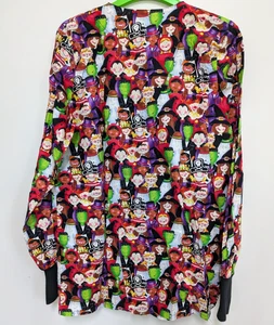 Landau Halloween Scrub Warm-up Jacket, Size~XSM, Multi Color, NWOT - Picture 1 of 6