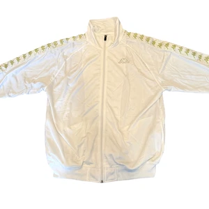 KAPPA Tracksuit Track Jacket Full Zip White Olive Green Men's L Large NEW NWOT - Picture 1 of 4