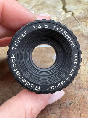 Lentes de ampliación Rodenstock Trinar 1:4,5 F75 mm con anillos de retención. Alemania. Foto 1 de 4