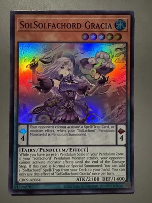 YUGIOH SOLSOLFACHORD GRACIA ASIA ENGLISH EDITION CR09-AE064 SUPER RARE - Image 1 of 3