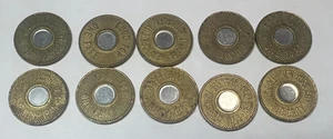 10 x NYC Subway Tokens, New York City Transit, "Bullseye" Sorte 1986-1995 - Bild 1 von 2