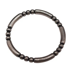 Sterling Silver Stackable Ring Size 9 Bead & Bar Design Narrow Band 2mm - Picture 1 of 6