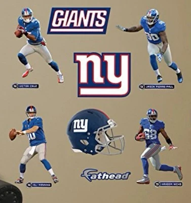 Calcomanía de pared Fathead 12-21272, NFL New York Giants 2013 Power Pack RealBig Foto 1 de 4